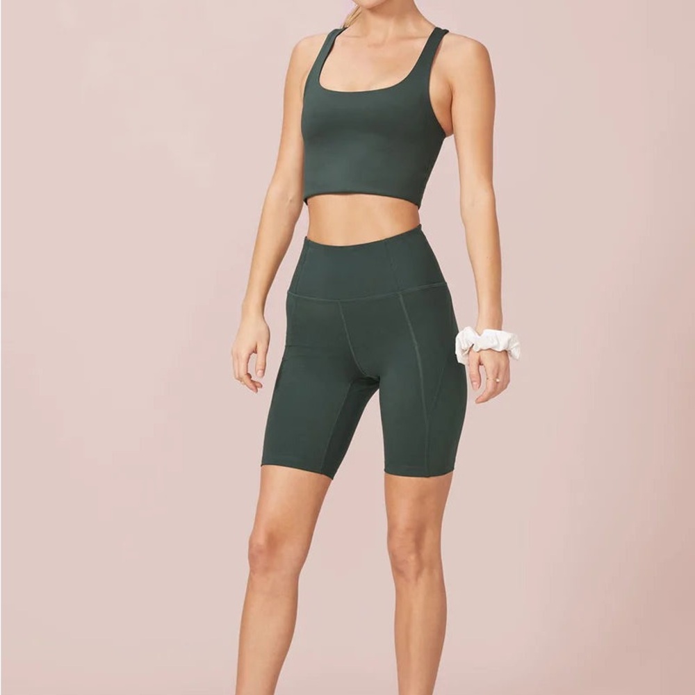 Bundle GF collective Moss Paloma Bra and High Rise Bike Shorts